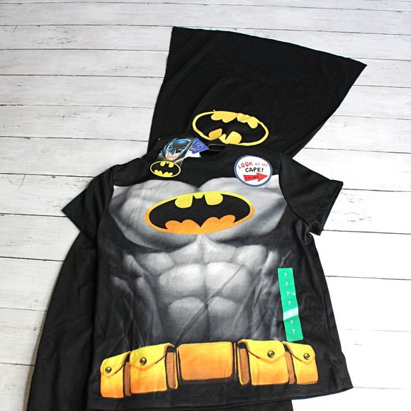 DC Comic Boy's Batman Pajama Set Size 7 Short Sleeve - Picture 4 of 5
